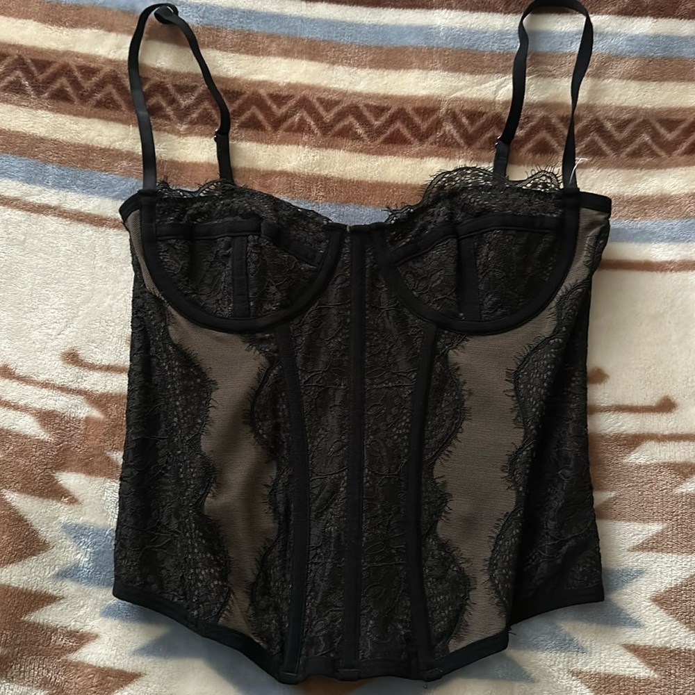 Urban outfitters corset top black